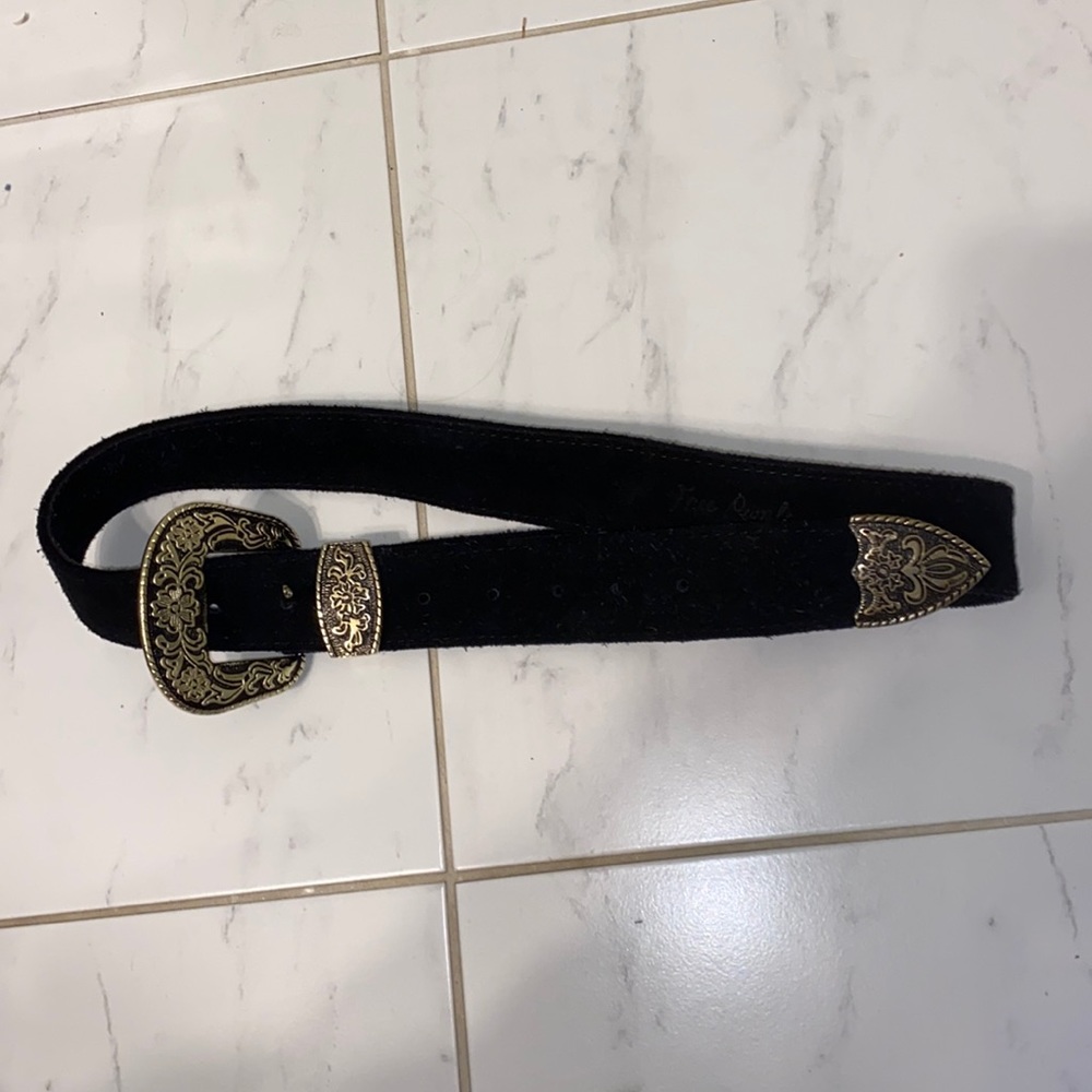 Free people gold and black belt